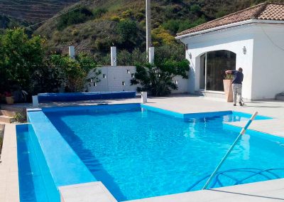 Piscina particular, rehabilitación e impermeabilización